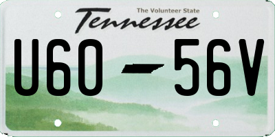 TN license plate U6056V