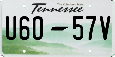 TN license plate U6057V