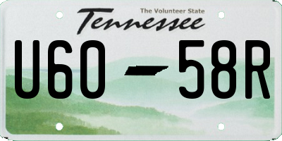 TN license plate U6058R