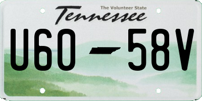 TN license plate U6058V