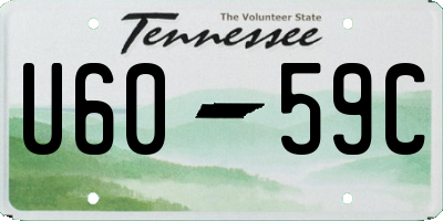 TN license plate U6059C