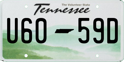 TN license plate U6059D