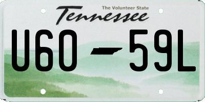 TN license plate U6059L