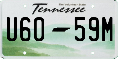 TN license plate U6059M