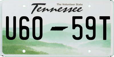 TN license plate U6059T