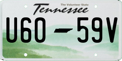 TN license plate U6059V