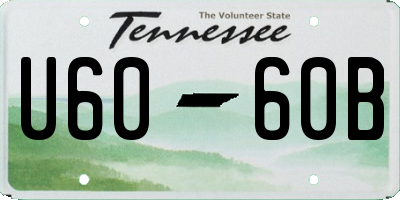 TN license plate U6060B