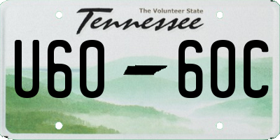 TN license plate U6060C