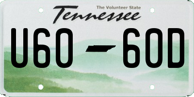 TN license plate U6060D