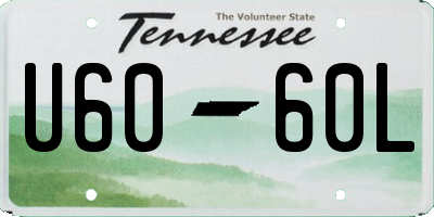 TN license plate U6060L