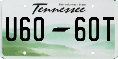 TN license plate U6060T