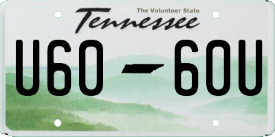 TN license plate U6060U