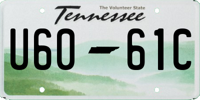 TN license plate U6061C