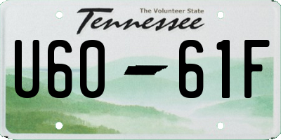 TN license plate U6061F