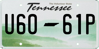 TN license plate U6061P