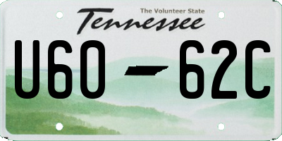 TN license plate U6062C