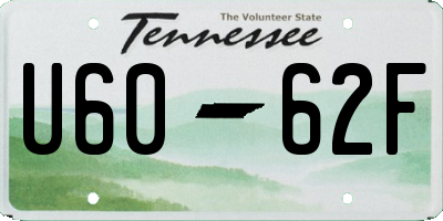 TN license plate U6062F