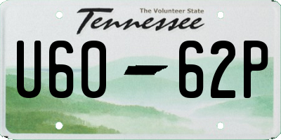 TN license plate U6062P