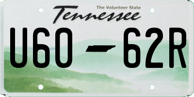 TN license plate U6062R