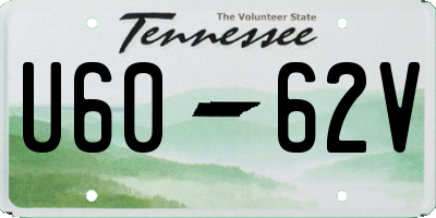 TN license plate U6062V