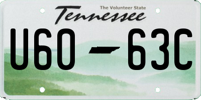 TN license plate U6063C