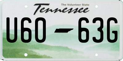 TN license plate U6063G