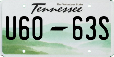 TN license plate U6063S