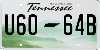 TN license plate U6064B