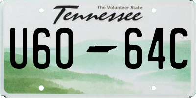 TN license plate U6064C