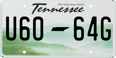 TN license plate U6064G