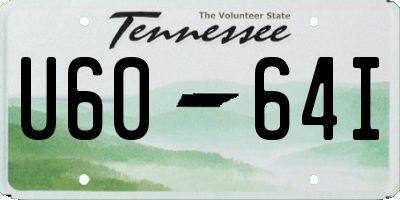 TN license plate U6064I