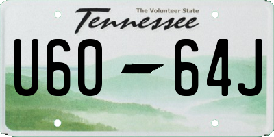 TN license plate U6064J