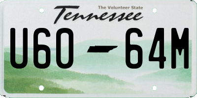 TN license plate U6064M
