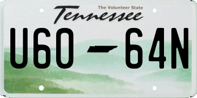 TN license plate U6064N