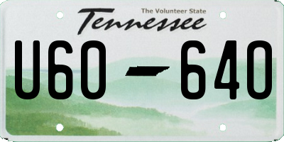 TN license plate U6064O