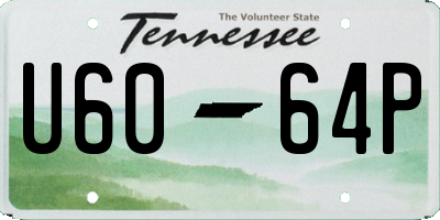 TN license plate U6064P