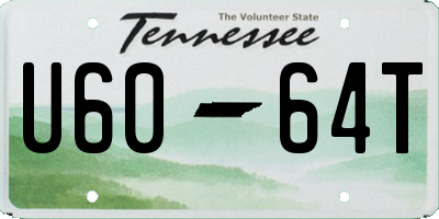 TN license plate U6064T