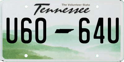 TN license plate U6064U