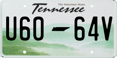 TN license plate U6064V