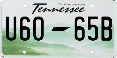 TN license plate U6065B