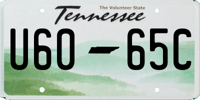 TN license plate U6065C