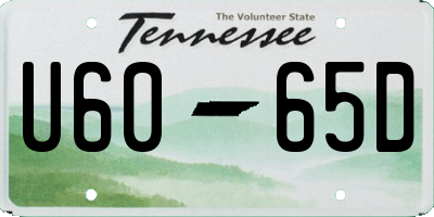 TN license plate U6065D