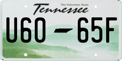 TN license plate U6065F