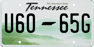 TN license plate U6065G