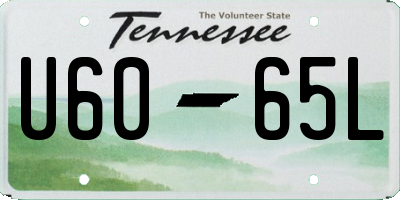 TN license plate U6065L