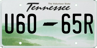 TN license plate U6065R