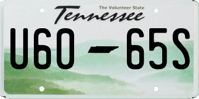 TN license plate U6065S