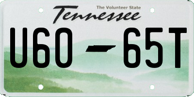 TN license plate U6065T