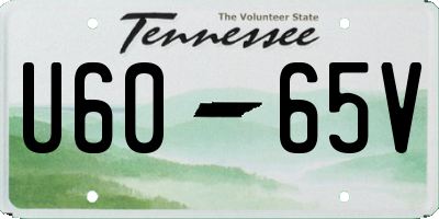 TN license plate U6065V