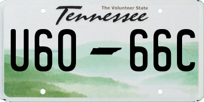 TN license plate U6066C